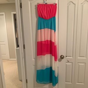 Strapless maxi dress